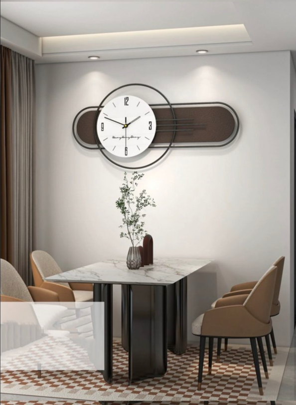 Wall Clock with Wooden Finish Frame Rustic Charm for Your Home