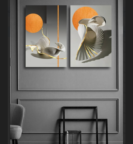 Stylish Set of 2 Wall Frames Perfect for Coordinated Home Decor