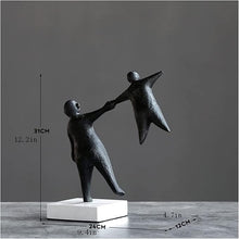 Load image into Gallery viewer, Tabletop Black Iron Artist Sculpture - Metal Desktop Soft Statue