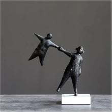 Load image into Gallery viewer, Tabletop Black Iron Artist Sculpture - Metal Desktop Soft Statue