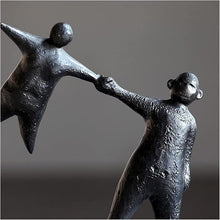 Load image into Gallery viewer, Tabletop Black Iron Artist Sculpture - Metal Desktop Soft Statue