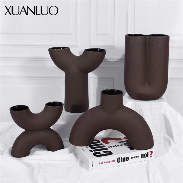 Light Luxury Water Pipe-Shaped Vase