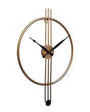 Load image into Gallery viewer, Velgo Hub Metal Wall Clock - Single Ring Style in Gold Colour