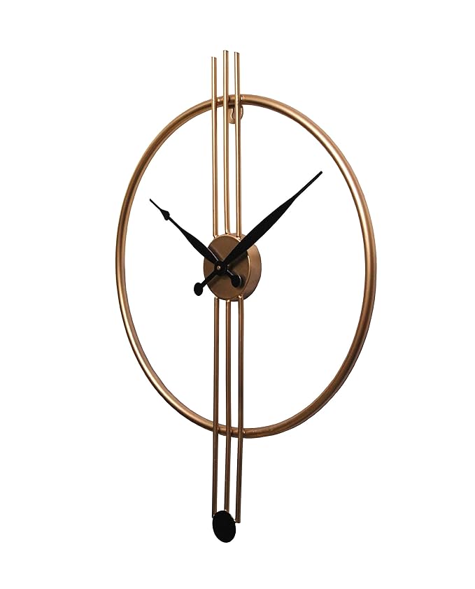 Velgo Hub Metal Wall Clock - Single Ring Style in Gold Colour