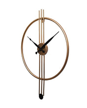 Load image into Gallery viewer, Velgo Hub Metal Wall Clock - Single Ring Style in Gold Colour