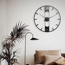 Load image into Gallery viewer, Home Décor Wall Clock Wrought Iron Rivet Scale Silent Clock