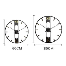 Load image into Gallery viewer, Home Décor Wall Clock Wrought Iron Rivet Scale Silent Clock