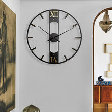 Load image into Gallery viewer, Home Décor Wall Clock Wrought Iron Rivet Scale Silent Clock