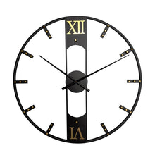 Load image into Gallery viewer, Home Décor Wall Clock Wrought Iron Rivet Scale Silent Clock