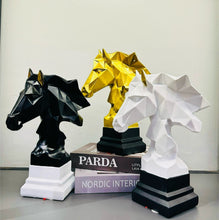Load image into Gallery viewer, Luxurious Gold and Black Horse Artefact with Diamond Design (P.P)