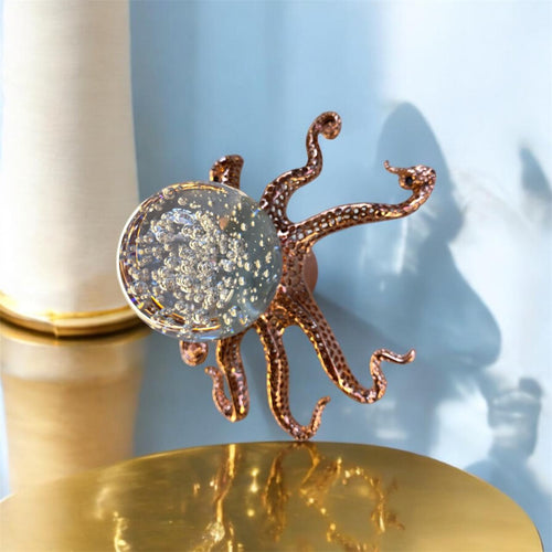 Octopus-Inspired Rose Gold Wall Mount - Chic and Contemporary Design