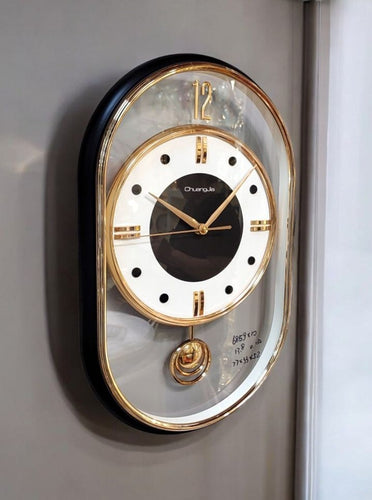 Modern Twist: Wall Clock with Unique Shape Gold