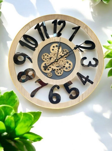 Wooden Finish Theme Wall Clock