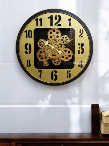 Timeless Golden Mechanism Wall Clock