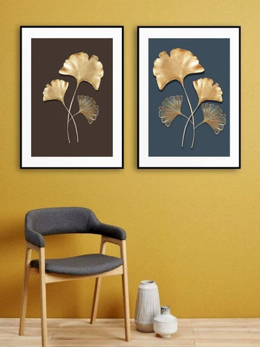 Golden Leaf Finish Wall Painting