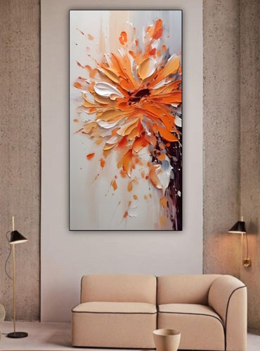 Orange Blossom Explosion 3d Canva Painting