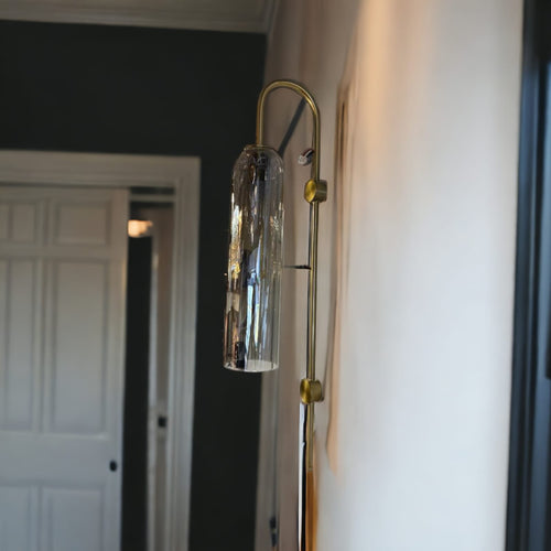 Elegant Smoke Black Cone-Shaped Wall-Mount Light