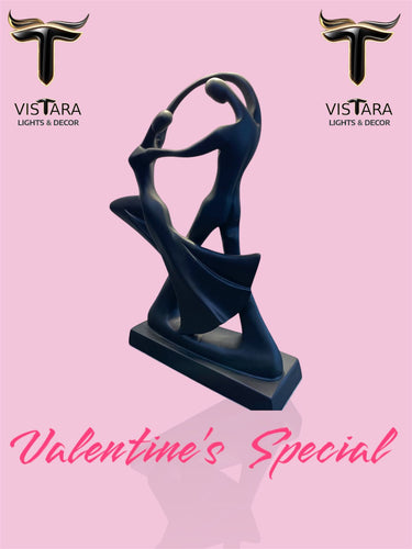 Exquisite Dancing Couple Artefact Framed in an Ornate Design