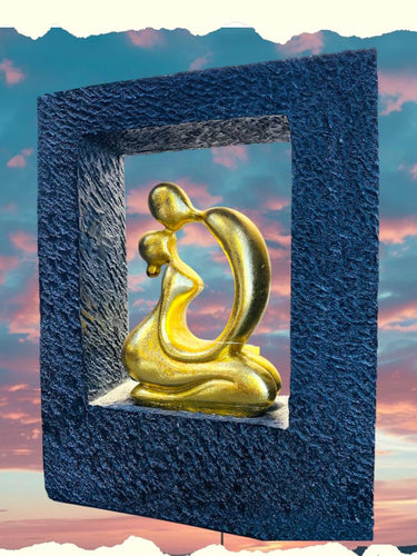 Romantic Couple Kissing Frame Artefact