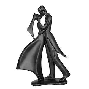 Elegant Embrace Romantic Couple Dancing Sculpture Contemporary Art Figurine