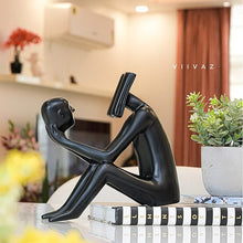 Load image into Gallery viewer, Abstract Man Reading Book Sculpture: Ideal for Living Room, Home, and Office.