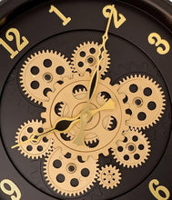 Load image into Gallery viewer, Moving Gear Wall Clock – Modern Industrial Steampunk Design for Home &amp; Office