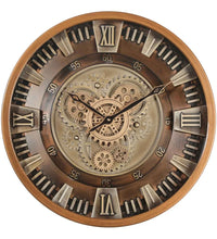 Load image into Gallery viewer, Non-Ticking Gear-Driven Copper Metal Wall Clock