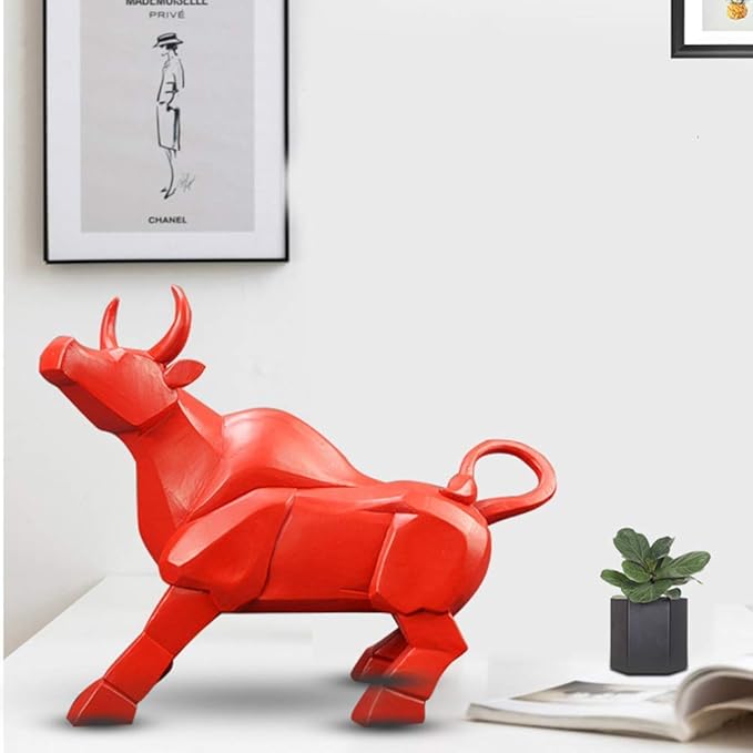 Head Up Bull Statue Decoration Ideal for Living Room, Study, and Office