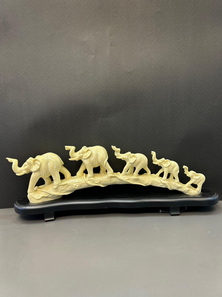 Five Elephant Artefact Frame Decorative Display For Home and Office Decor