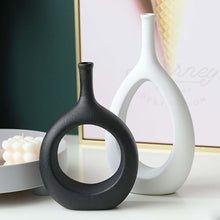 Load image into Gallery viewer, Modern Ceramic Hollow Flower Vase Elegant Home Decoration