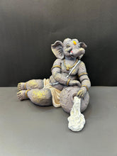 Load image into Gallery viewer, Stylish Ganesh Ji Idol in Grey and Yellow with Maroon Accents