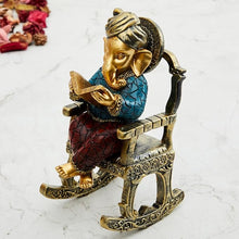 Load image into Gallery viewer, Alpana Multicolor Polyresin Ganesha Statue Elegant Chair Design