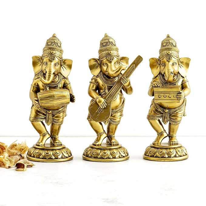 Lord Ganesha Idol 3-Piece Set