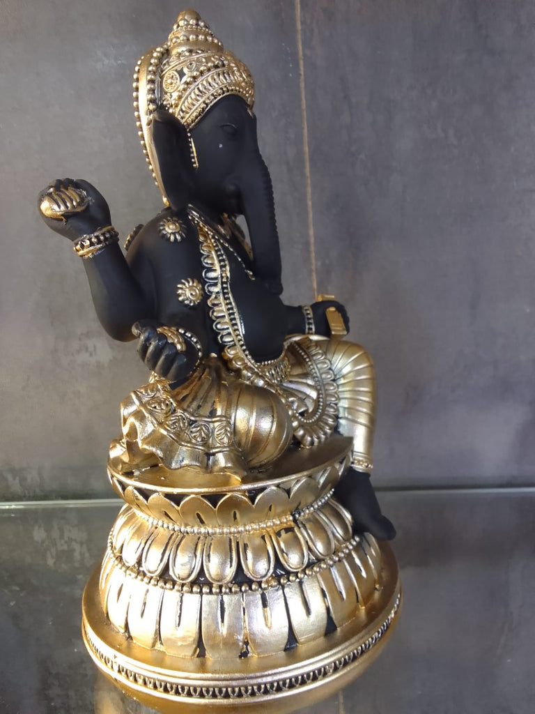 Lord Ganesha Idol
Golden Colour Design 
God Idol