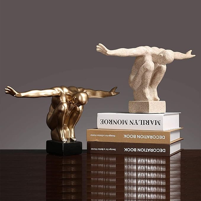 Unique Man Sculpture – Artistic Figurative Statue for Home Decoration and Ornaments