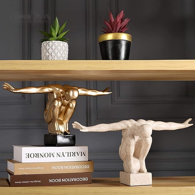 Unique Man Sculpture – Artistic Figurative Statue for Home Decoration and Ornaments