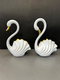 Elegant White Swan Decorative Artefact (set)